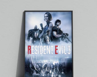 Resident Evil 3 Poster | Jill Valentine Wall Art | Game Print