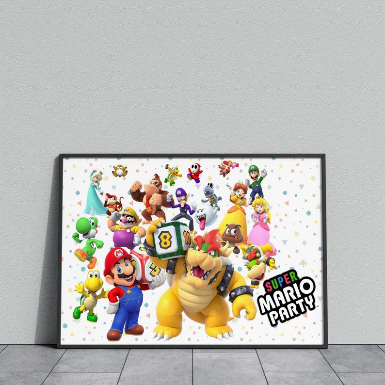 Super Smash Bros Poster | Mario Wall Art | Game Print - Etsy