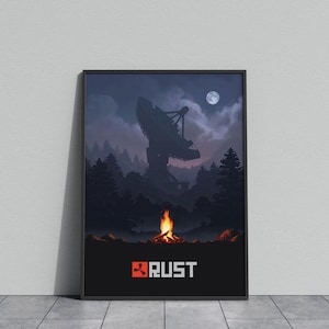 Pôster de Rust | Arte de Parede de Rust | Impressão de Jogo