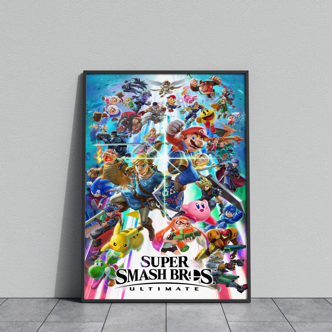 Super Smash Bros Poster | Mario Wall Art | Game Print - Etsy