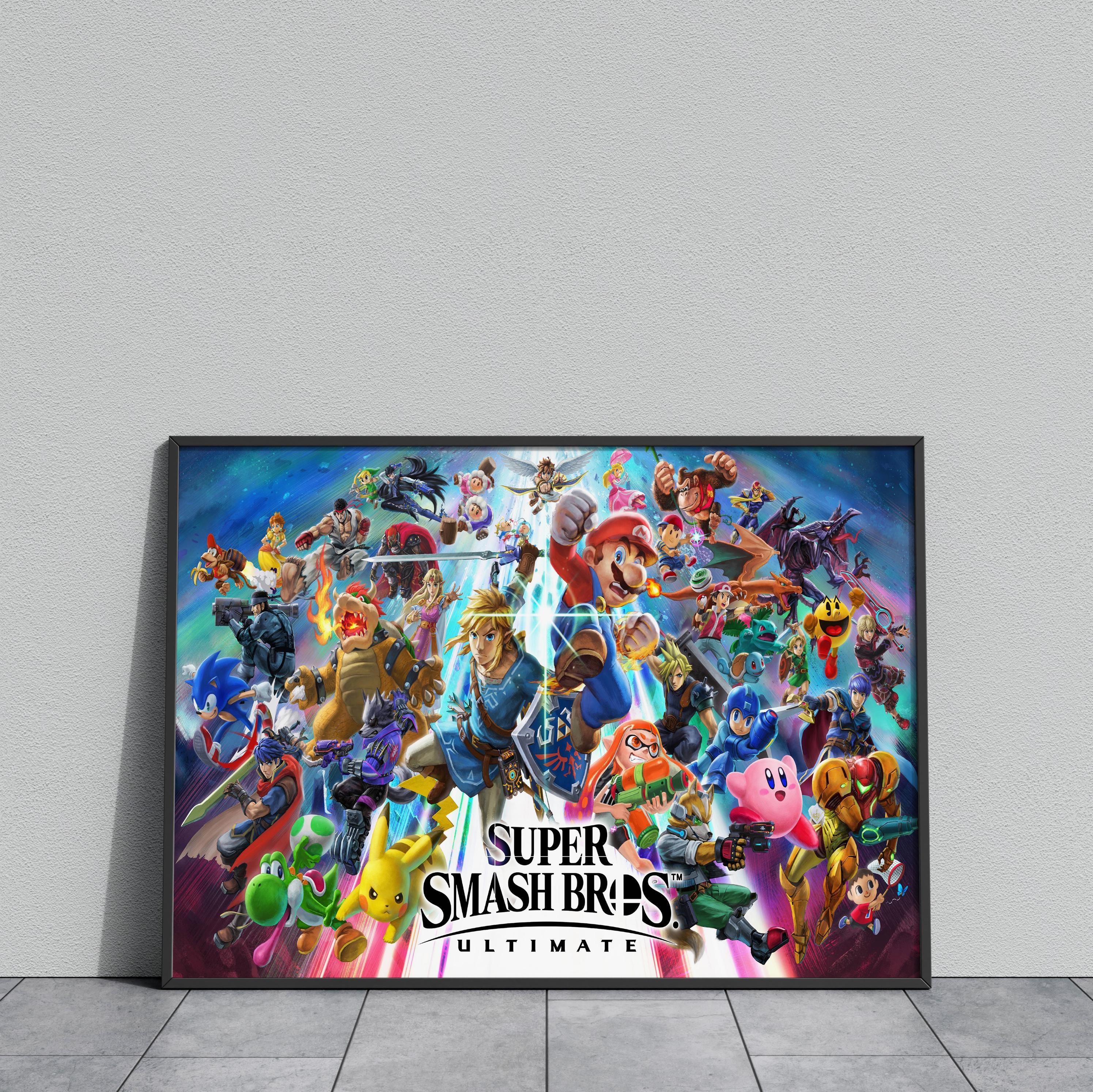 Super Smash Bros Poster | Mario Wall Art | Game Print - Etsy