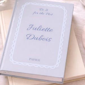 Personalized Journal, Do It For The Plot Notebook, Custom Name or Phrase Front, Monogram Initials Back, Hardcover Gift for Her