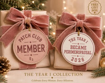 Witziger Wechseljahres-Weihnachtsschmuck | Humorvoller Weihnachtsschmuck für Mitglieder des Patch Clubs | Weihnachtsschmuck als Geschenk für die Ehefrau von Ehemann und Kindern |