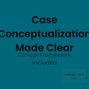 Hoja de trabajo de conceptualización de casos para estudiantes de TFM y consejería. Evaluación del cliente y planificación del tratamiento alineados con el DSM-5-TR.