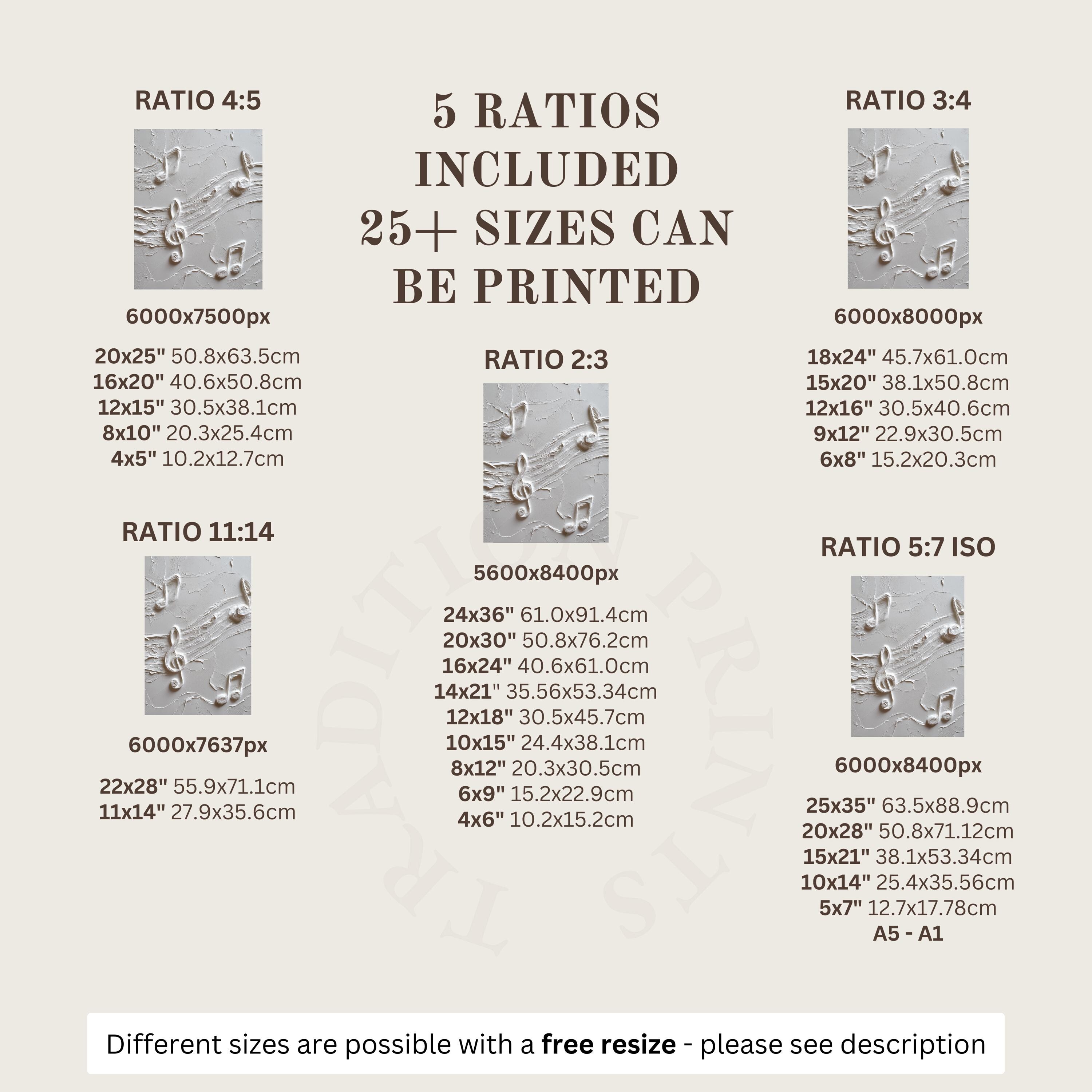 Relief Notes Table Raised Musical Notes Bas-relief Art, Neutral Modern Music Room Decor ...