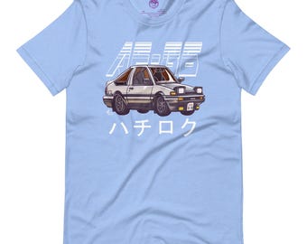 Trueno AE86 Vintage Anime Car Blue T-Shirt