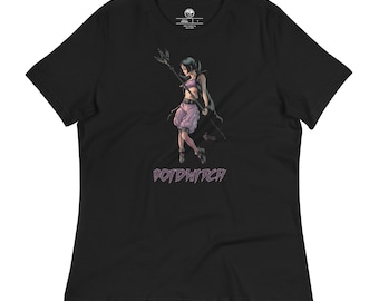 ダークファンタジー 宇宙魔女 レディース ブラック Tシャツ