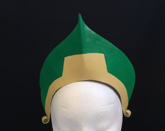 Toph Bei Fong Cosplay Headpiece GREEN Gold Headpiece Toph Bei Fong Fire Nation Costume Comicon Convention Halloween Costume Anime costume