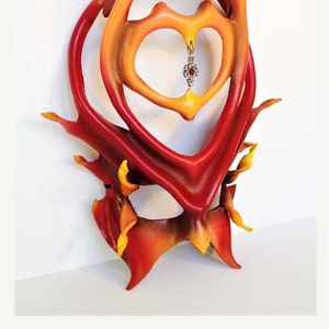 PHOENIX BIRD Mask - Firebird mask * Phoenix Mask * Burning Man Mask * Phoenix Bird Art * Phoenix Bird Decor * Fire Bird Fantasy Mask