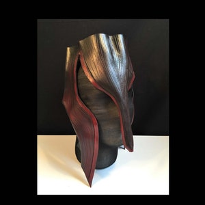 Leather LARP Helmet Warrior Helm Armor * Renaissance Faire Fantasy CosPlay Headpiece, Science Fiction Alien Cosplay Costume, Made to Order