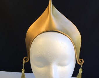 Toph Bei Fong Cosplay Headpiece Gold Headpiece Toph Bei Fong Fire Nation Costume Comicon Convention Halloween Costume Anime costume