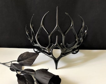 Leather Crown of Thorns Fantasy Headpiece Evil Queen Crown * Renaissance Faire Costume Women, Renaissance Festival * Cosplay accessory