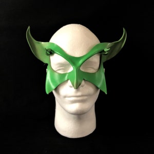 FOX GOBLIN MASKER - Vulpera groen leren masker, Fox-kostuum, Fox-cosplay, Fox cadeau * Dierenmasker * Animal Cosplay * Halloween, fetisjmasker
