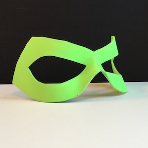 Leather Neon Green Music Festival mask, Leather Superhero mask, Green Cosplay Costume Comicon accessory Halloween costume