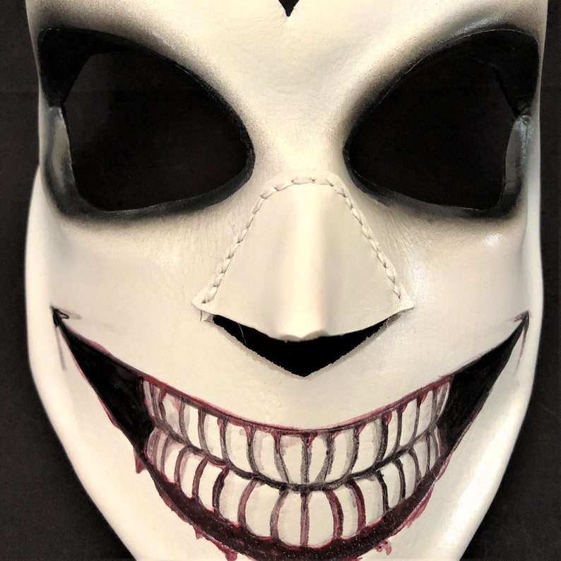 JEFF THE KILLER Mask Leather Jeff the Killer CosPlay Mask Etsy