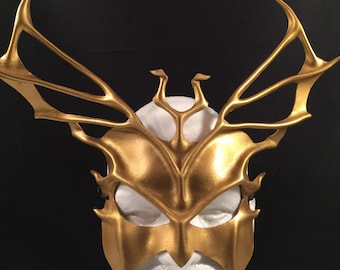 GOLD Leather Mask Roman God Costume TRITON Costume Greek God Mask Mardi Gras Carnival Masquerade Festival Halloween Comicon Cosplay larp