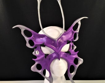 FAIRY BUTTERFLY Mask, Renaissance Fairy Mask,Renaissance Faire Fairy Costume, Leather Butterfly Fairy Cosplay Mask, Halloween Festival Mask