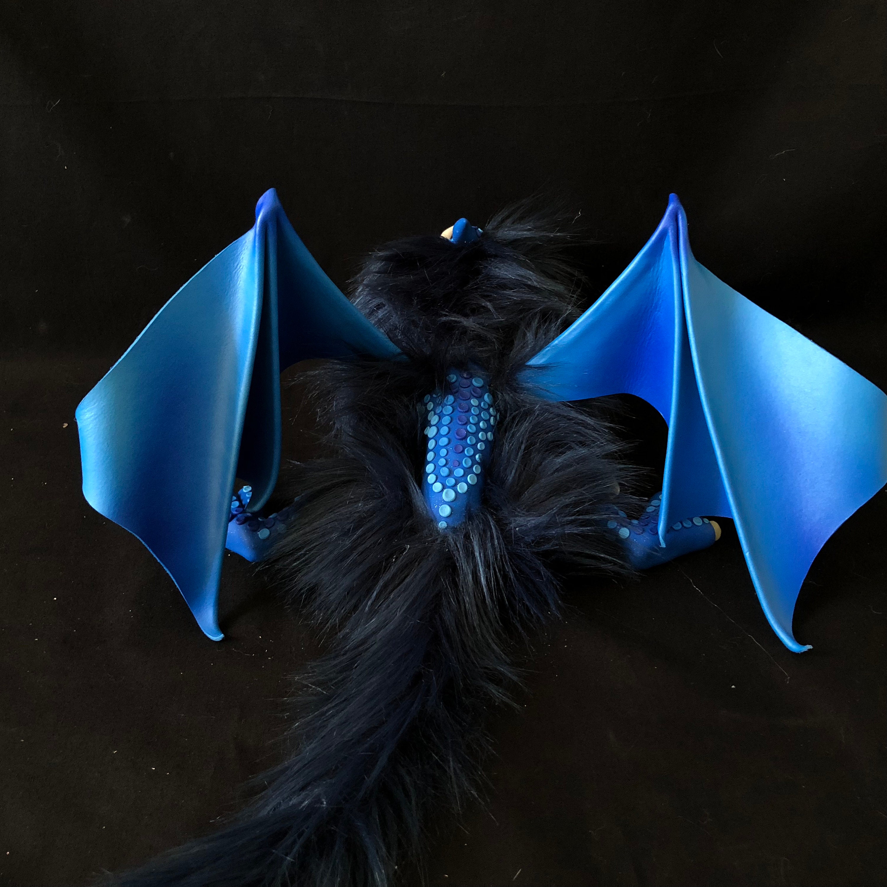 MASK & PUPPET SET Dragon Puppet Black Leather Mask Dragon | Etsy