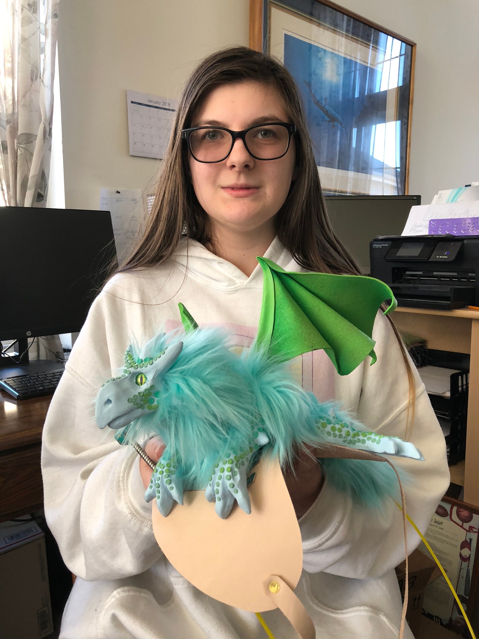 DRAGON Puppet Mythical Creature Doll Dragon Shoulder Puppet Etsy