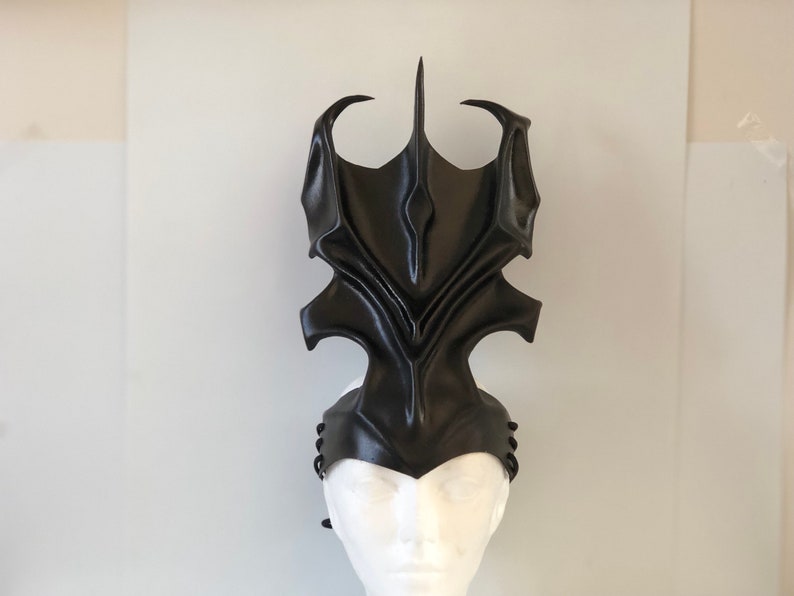 Xenomorph Costume Headpiece Queen Xenomorph Cosplay Leather Etsy