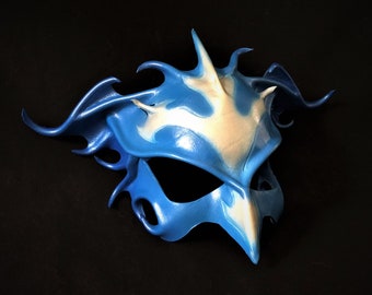 Blue PHOENIX MASK - Bird Mask, Carnival Mardi Gras Fantasy CosPlay Mask, Animal Masquerade Mask Phoenix Costume Fantasy Cosplay costume LARP