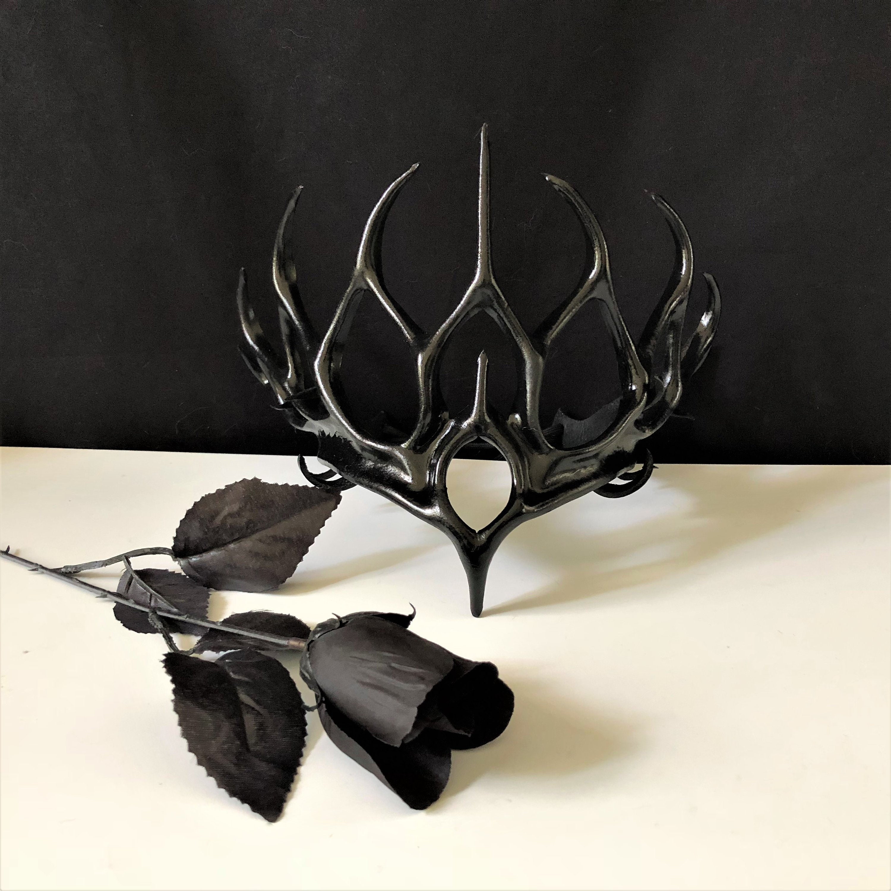Deluxe Medieval King Crown W/ Metallic Jewels and White Trim