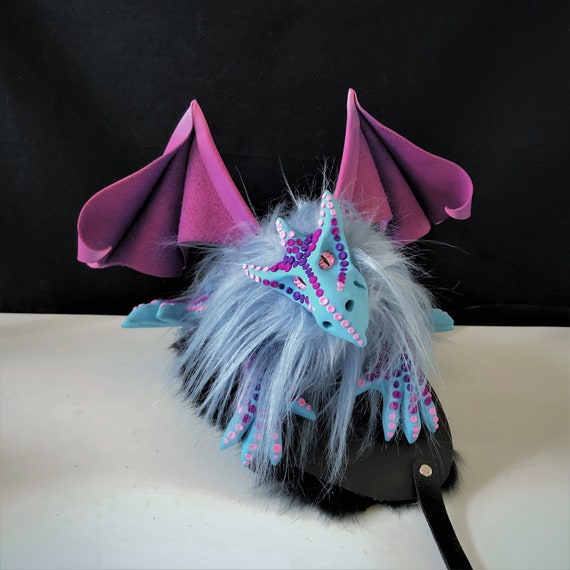 FURRY DRAGON Puppet Blue Dragon Sculpture Mythical Creature Etsy
