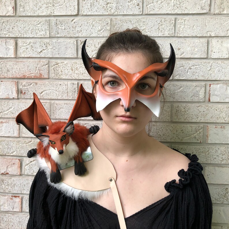 Fox Puppet & Mask PREMIUM BUNDLE Fox Mask Fur Harness and Etsy
