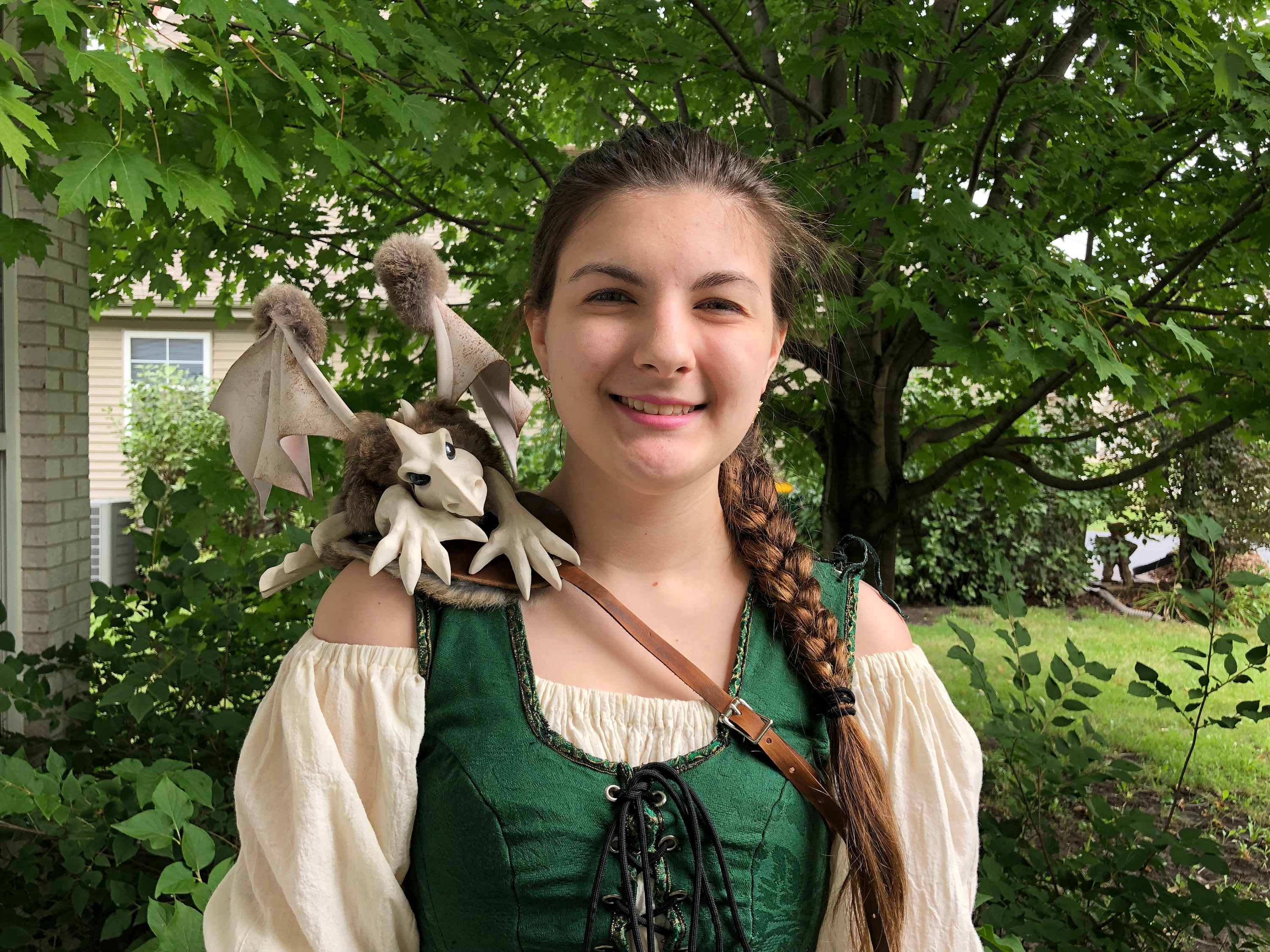 DRAGON PUPPET TUFTED Fantasy Pet Renaissance Faire Shoulder Etsy