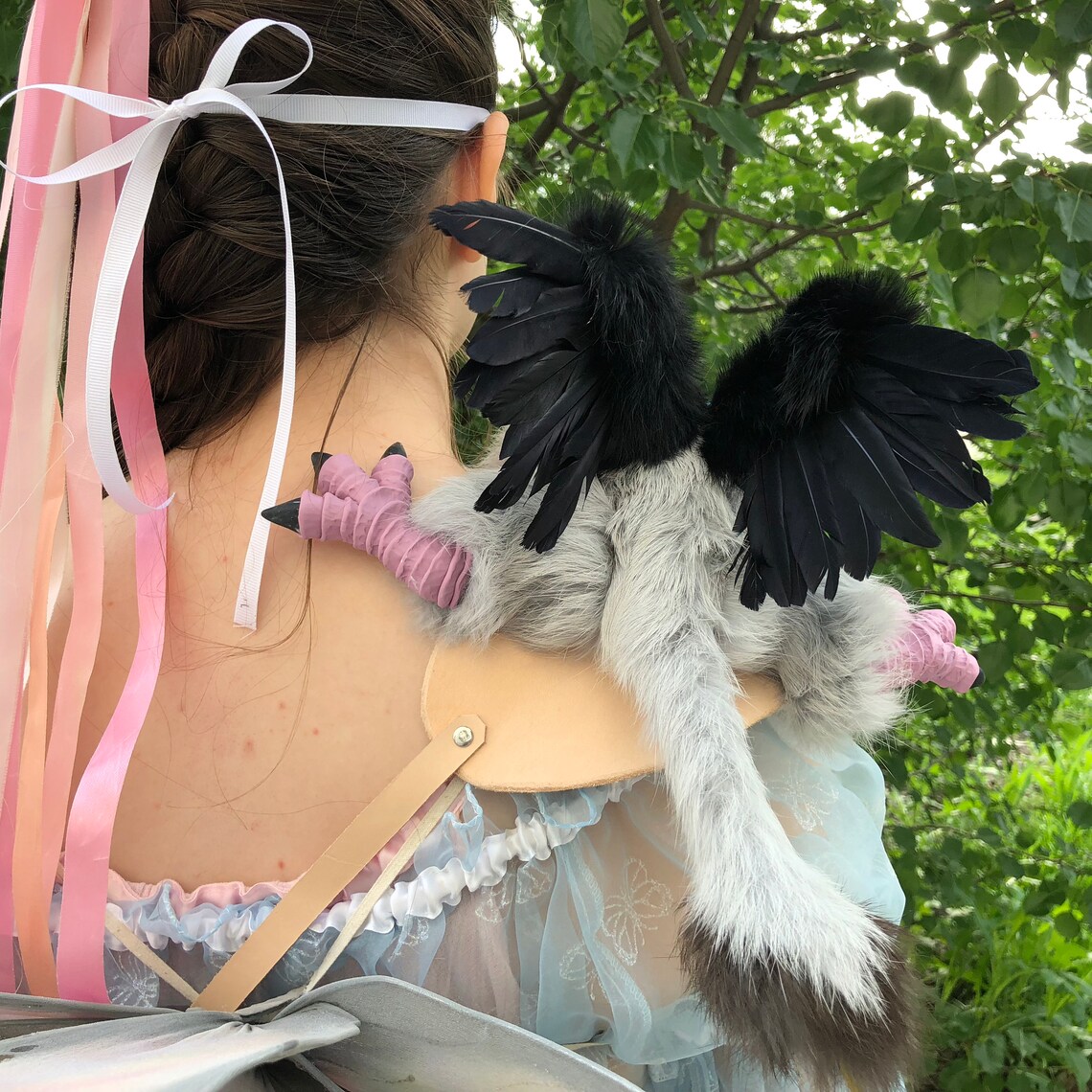 Natural Leather Shoulder Puppet HARNESS Renaissance Faire Etsy