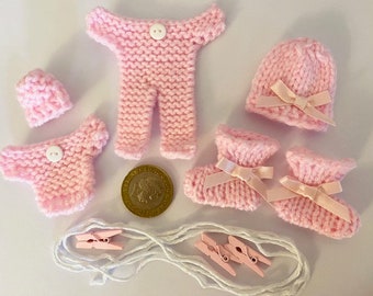 Hand Knitted Baby Set PINK