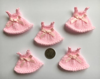 5 Hand Knitted Pretty Dresses PINK