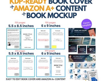 Self Publishing Bundle for Authors | Editable Book Cover Template + Amazon A+ Content + Book Mockups