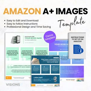 Wow! Amazon A+ Content Image Canva Editable Templates | For authors, writers, self-publishers, marketers, and business owners