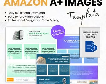 Wow! Amazon A+ Content Image Canva Editable Templates | For authors, writers, self-publishers, marketers, and business owners