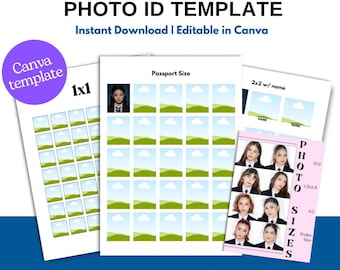 Editable Canva Photo ID Template