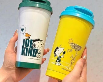 Vaso térmico de acero inoxidable con diseño de Snoopy, taza de viaje aislante, 500 ml.