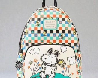 Mini mochila de Snoopy: Mochila de viaje con dibujos animados de Peanuts
