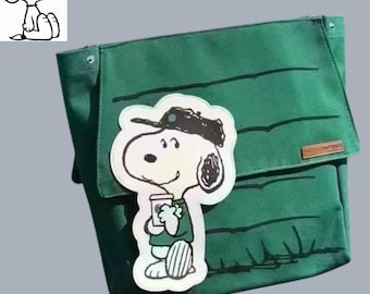 Bolso tote Snoopy de gran capacidad, lindo estilo de dibujos animados, bolso de hombro para niñas, estilo casual de viaje, regalo 2025