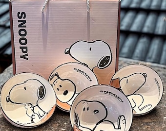 Bol de cerámica de Snoopy • Vajilla de anime kawaii para regalar