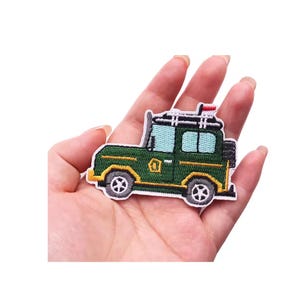 Off-Road SUV Iron On Patch – Green 4x4 Truck Embroidered Badge