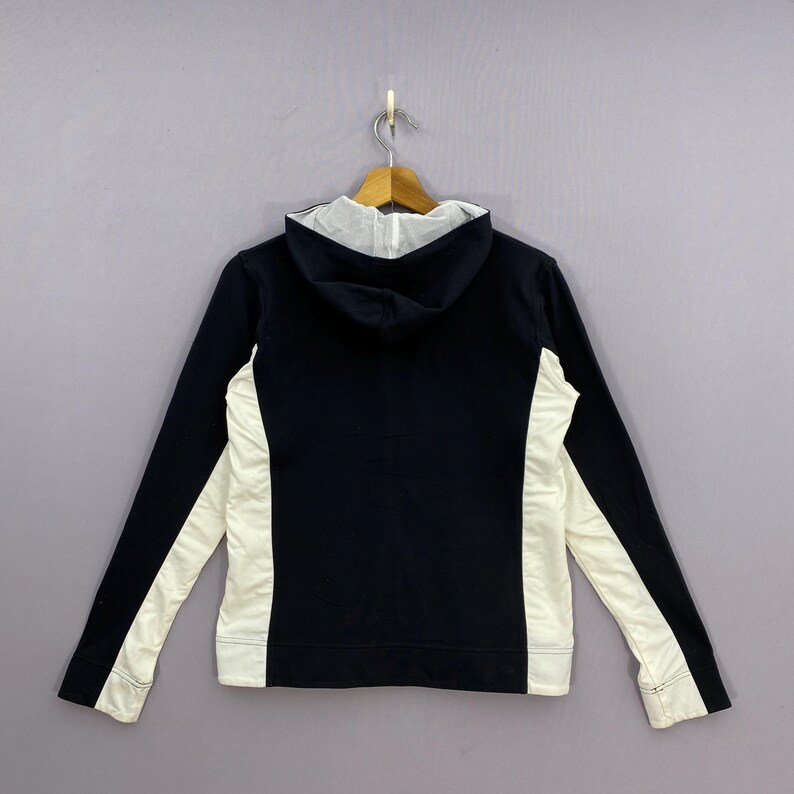 Vintage 90s Courreges Paris Sport Futur Hoodie Grey Zip Up Jacket Colorblock Designer Sportswear Athleisure Jumper Size S image 3