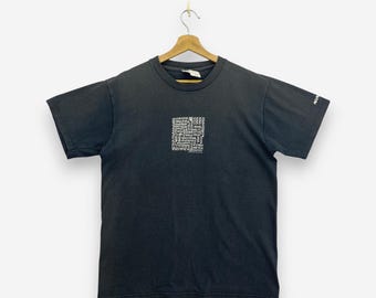 Vintage 90er Jahre Ninanina T-Shirt Medium Ninanina Arts by Jeffrey Fulvimari Minimalistische Kunst T-Shirt Minimalistische Grafik Top Schwarz Size M
