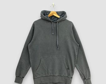 Vintage Y2K Billabong hoodie vervaagde grijze sunwashed trui retro surfwear skater sweatshirt met capuchon trui maat Large L
