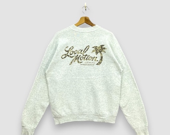 Sudadera vintage de los 90 de Local Motion Hawaii, talla L. Suéter Local Motion Japan Tour Surfwear Jumper Local Motion Pullover Heather Talla L.
