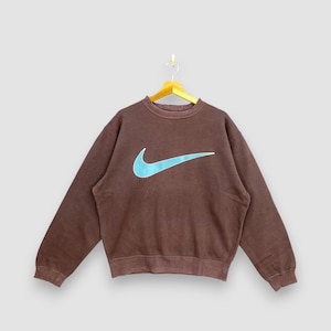 nike crew sweatshirt brown