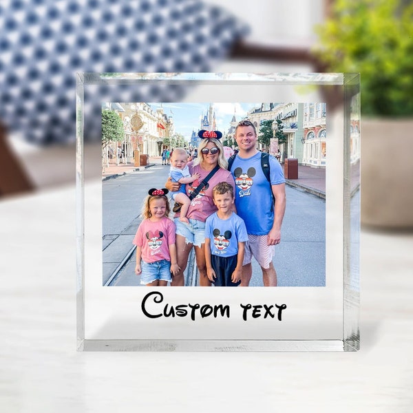 Personalized Photo Acrylic Block, Customized Photo Gift for Dad, Photo Keepsake Gift Dad, Gift from Daughter, Son, Birthday Dad Gift