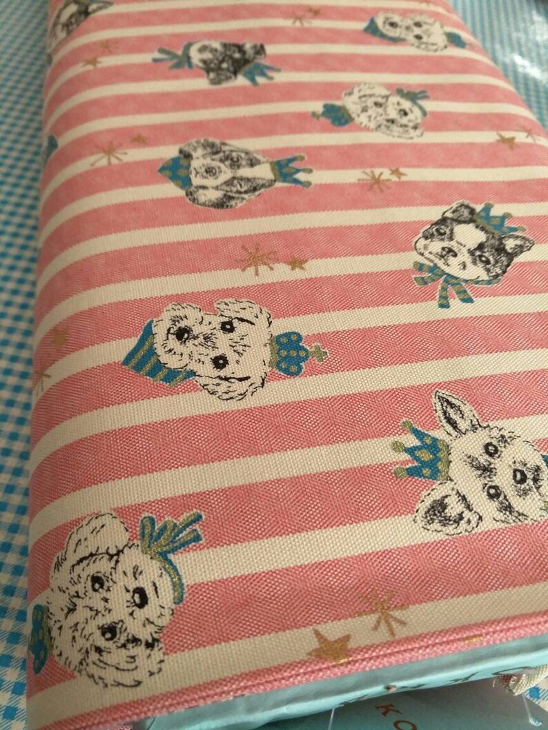 Fabric Cool Animals Dogs and Crowns Kokka