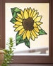 CLR:WND - Sunflower - D2 - Stained Glass Style Vinyl Decal for Windows | Home Decor - © 2016 YYDCo. (Size Choices Available) (9.5'w x 10'h) 