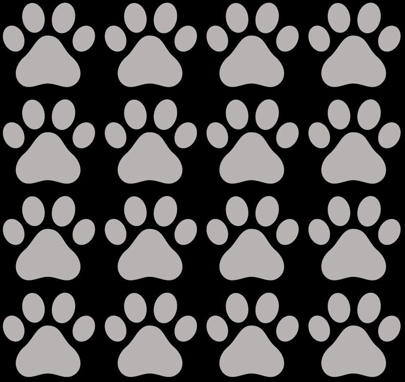 PATT Dog Paw Prints 16 Pawprint MATTE Vinyl Wall Decal Etsy